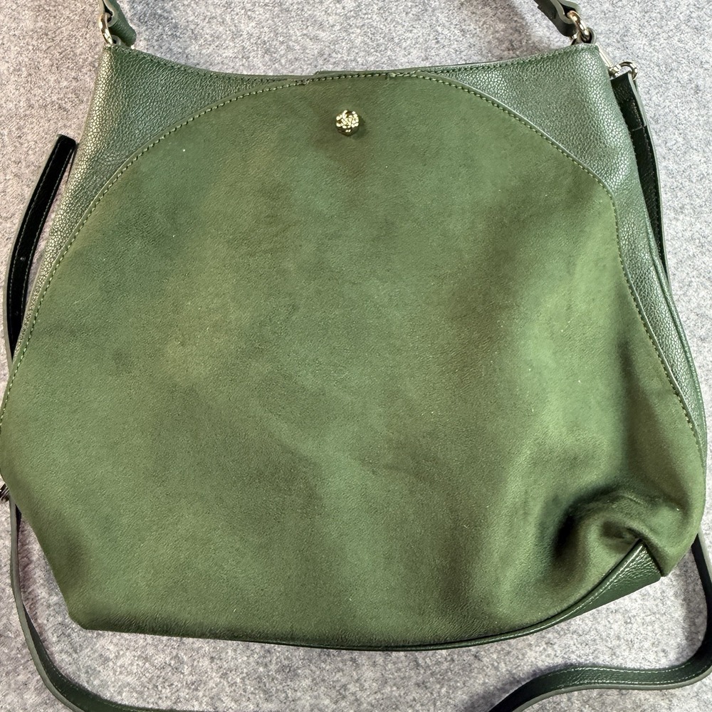 Lauren Conrad LC Womens Purse Gibson Green Bucket Bag Soft Minimal Crossbody - Picture 2 of 11